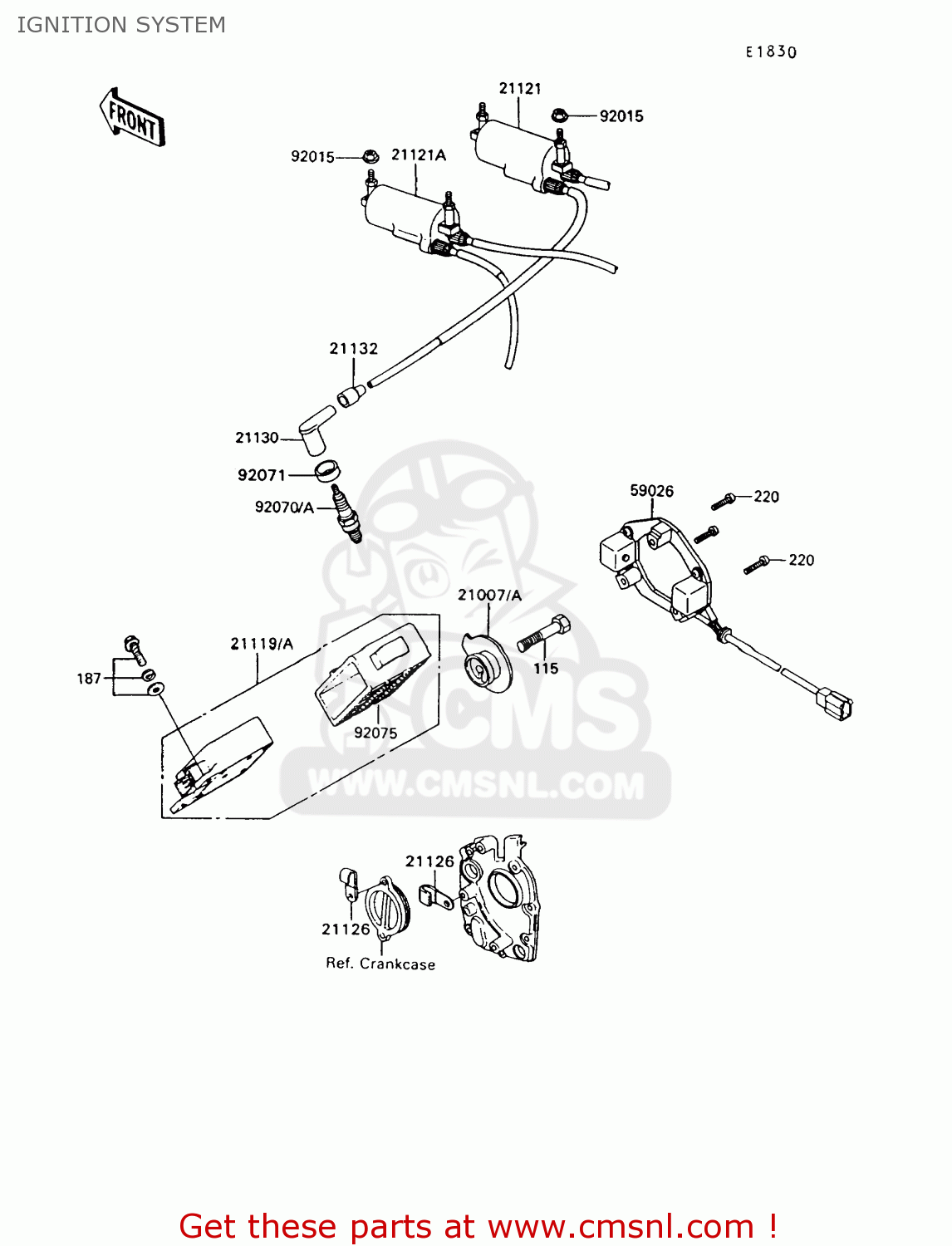 IGNITION SYSTEM Z550G7 GT550 1991 EUROPE UK SD SP