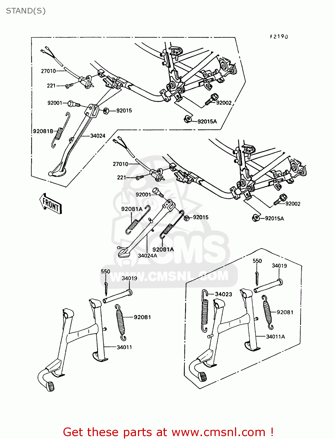 STAND(S) Z550G7 GT550 1991 EUROPE UK SD SP