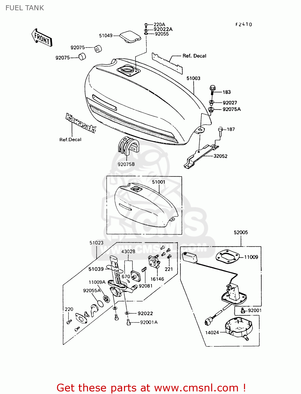 FUEL TANK Z550G7 GT550 1991 EUROPE UK SD SP