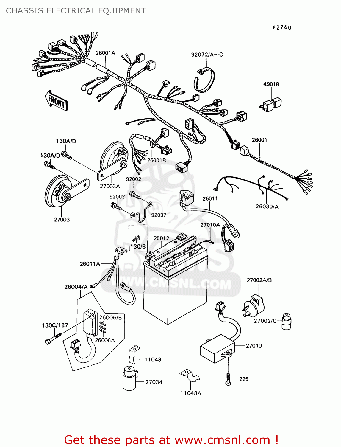 CHASSIS ELECTRICAL EQUIPMENT Z550G7 GT550 1991 EUROPE UK SD SP