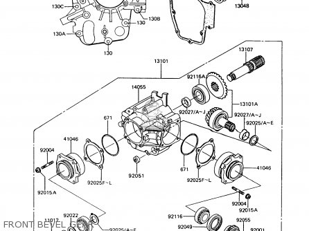 FRONT BEVEL GEAR - Z550G7 GT550 1991 EUROPE UK SD SP