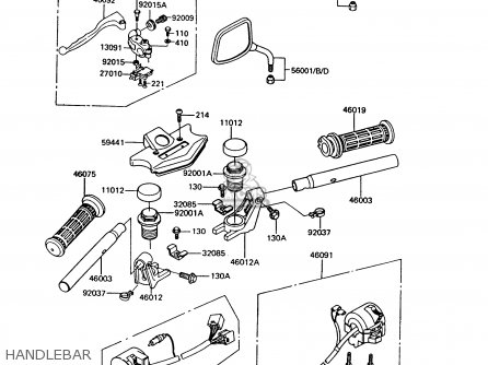 HANDLEBAR - Z550G7 GT550 1991 EUROPE UK SD SP