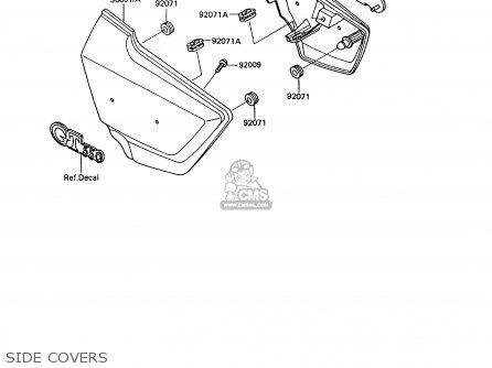 SIDE COVERS - Z550G7 GT550 1991 EUROPE UK SD SP