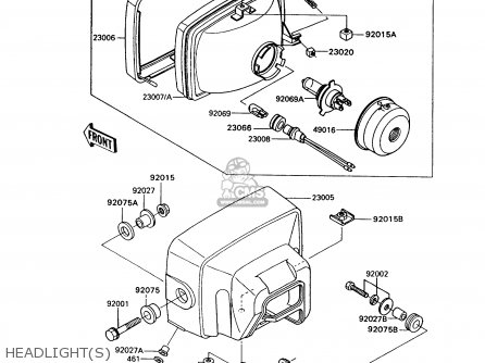 HEADLIGHT(S) - Z550G7 GT550 1991 EUROPE UK SD SP