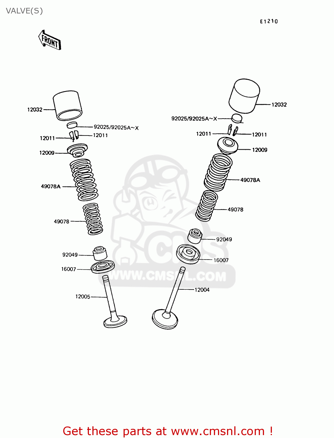 VALVE(S) Z550G8 GT550 1993 UNITED KINGDOM