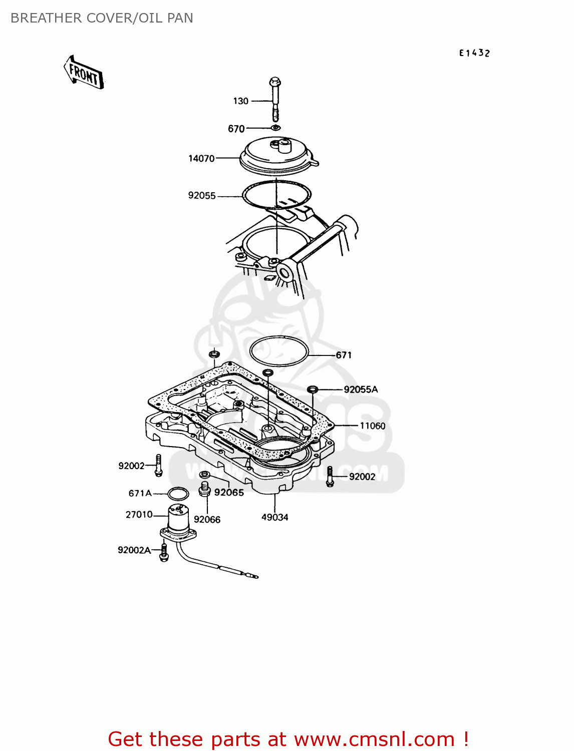 BREATHER COVER/OIL PAN Z550G8 GT550 1993 UNITED KINGDOM