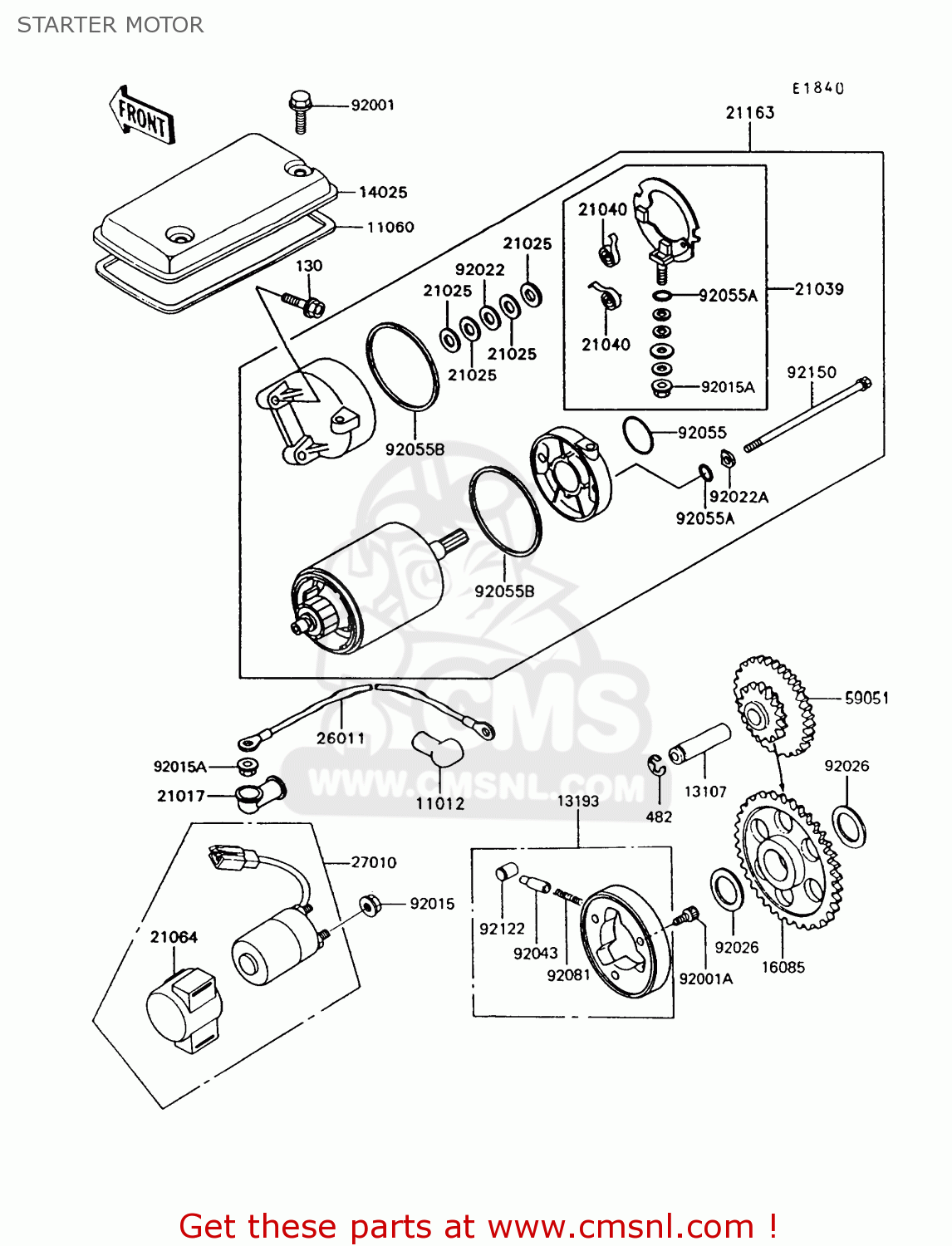 STARTER MOTOR Z550G8 GT550 1993 UNITED KINGDOM