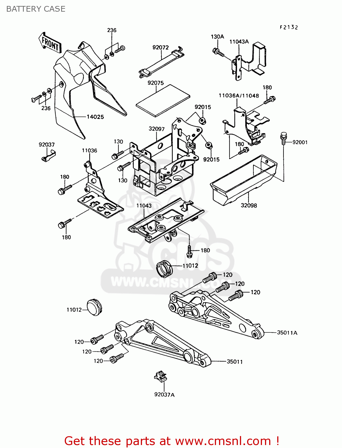 BATTERY CASE Z550G8 GT550 1993 UNITED KINGDOM