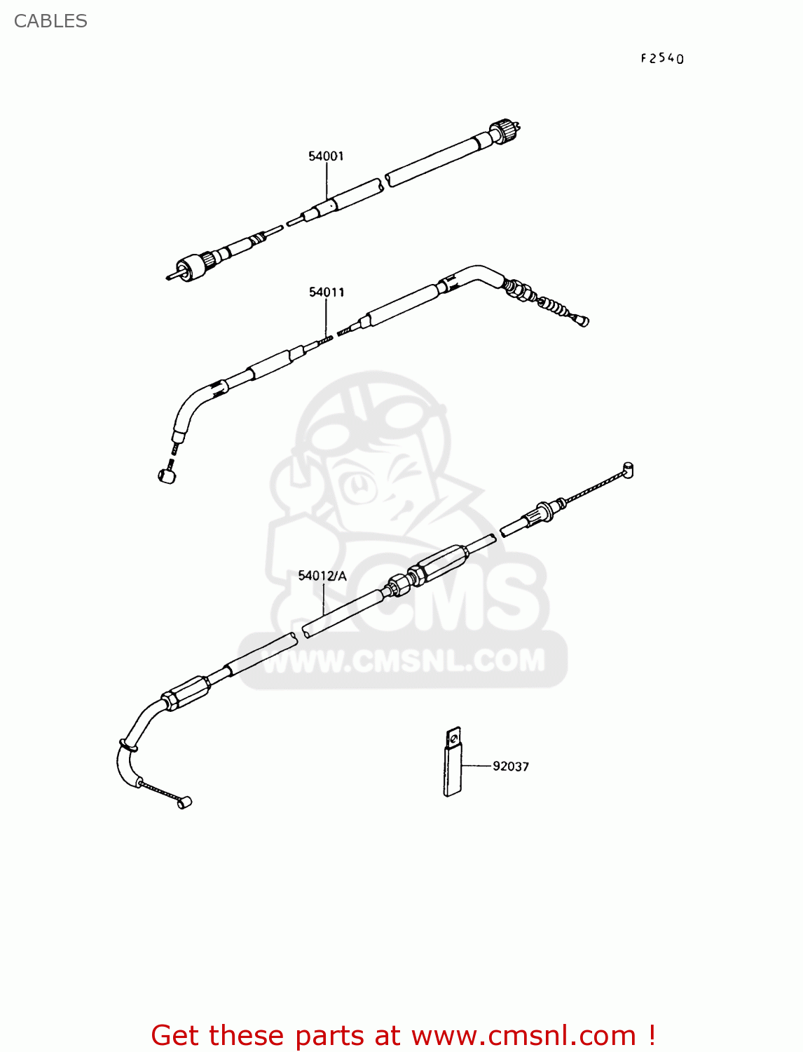 CABLES Z550G8 GT550 1993 UNITED KINGDOM