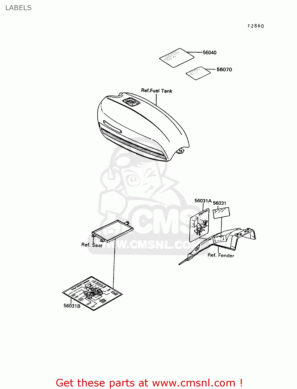 LABELS Z550G8 GT550 1993 UNITED KINGDOM
