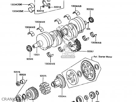 CRANKSHAFT - Z550G8 GT550 1993 UNITED KINGDOM