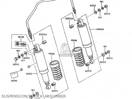 SUSPENSION/SHOCK ABSORBER - Z550G8 GT550 1993 UNITED KINGDOM