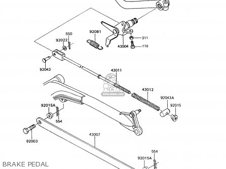 BRAKE PEDAL - Z550G8 GT550 1993 UNITED KINGDOM