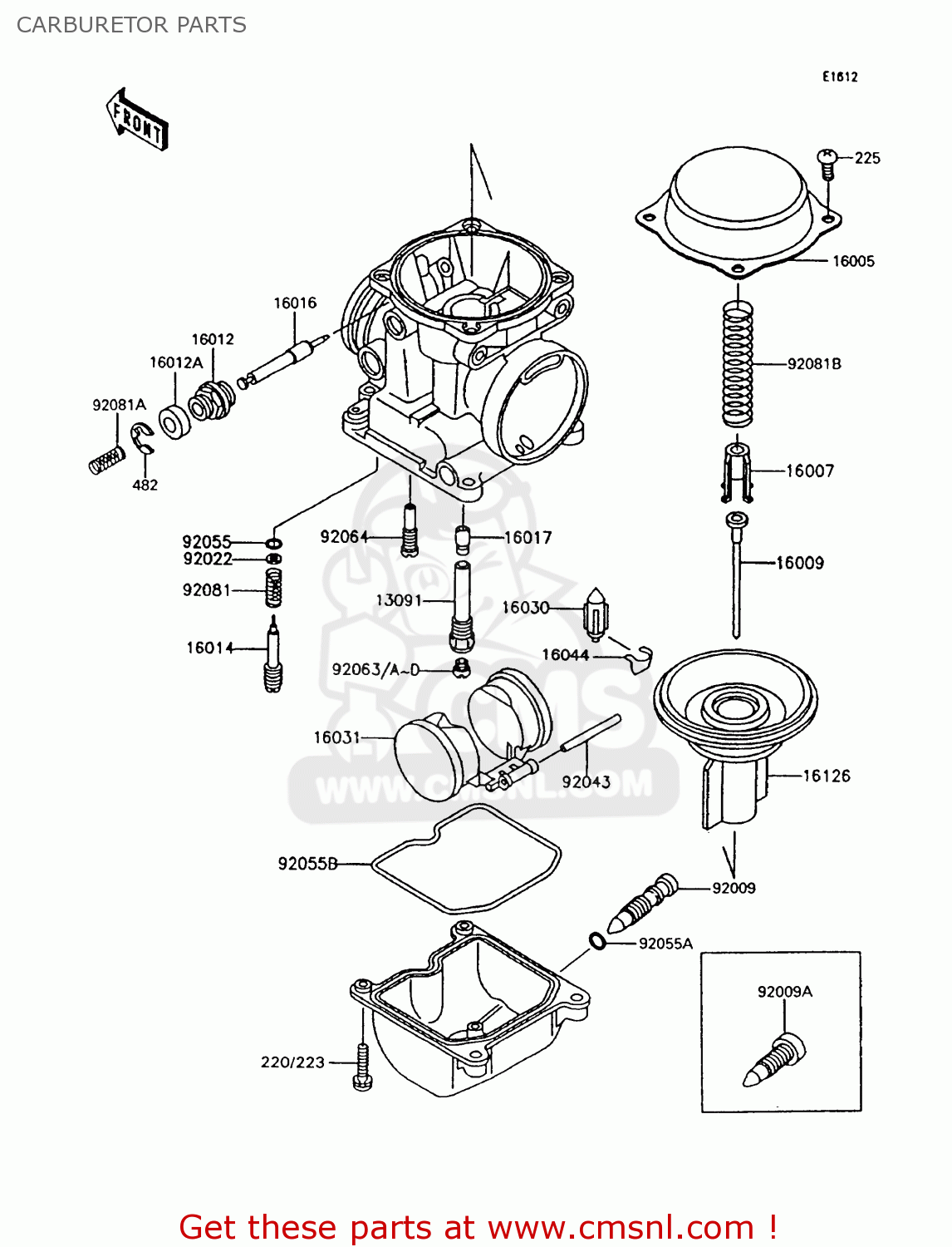 Kawasaki Z550G9 GT550 1994 UNITED KINGDOM CARBURETOR PARTS - buy ...