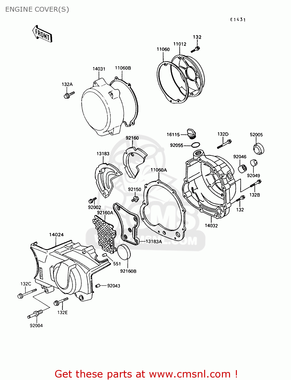 ENGINE COVER(S) Z550G9 GT550 1994 UNITED KINGDOM