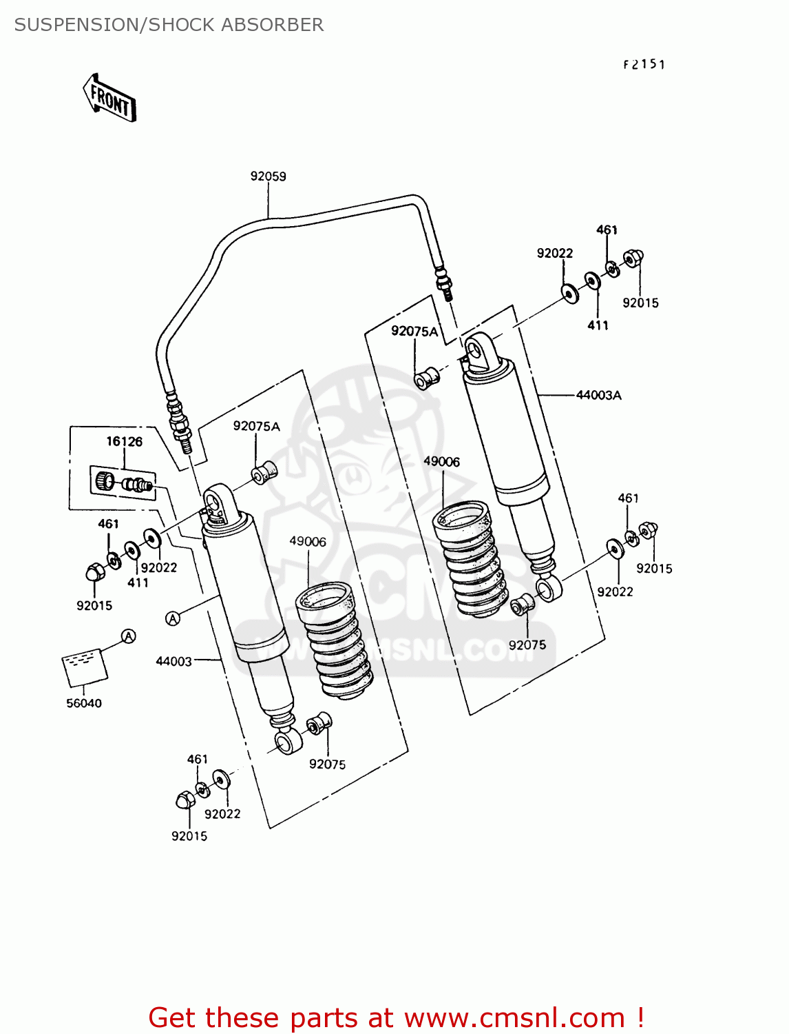 SUSPENSION/SHOCK ABSORBER Z550G9 GT550 1994 UNITED KINGDOM