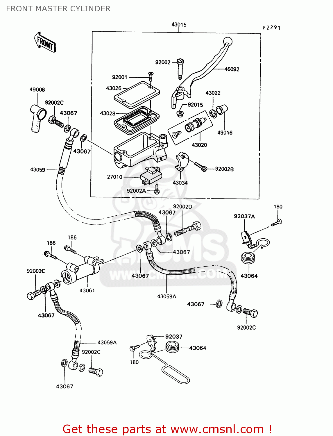 FRONT MASTER CYLINDER Z550G9 GT550 1994 UNITED KINGDOM