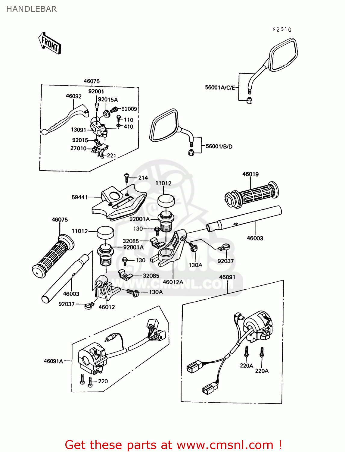 HANDLEBAR Z550G9 GT550 1994 UNITED KINGDOM