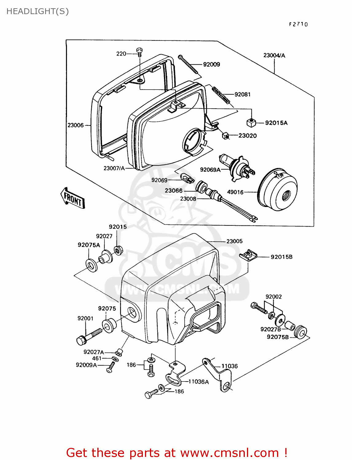 HEADLIGHT(S) Z550G9 GT550 1994 UNITED KINGDOM