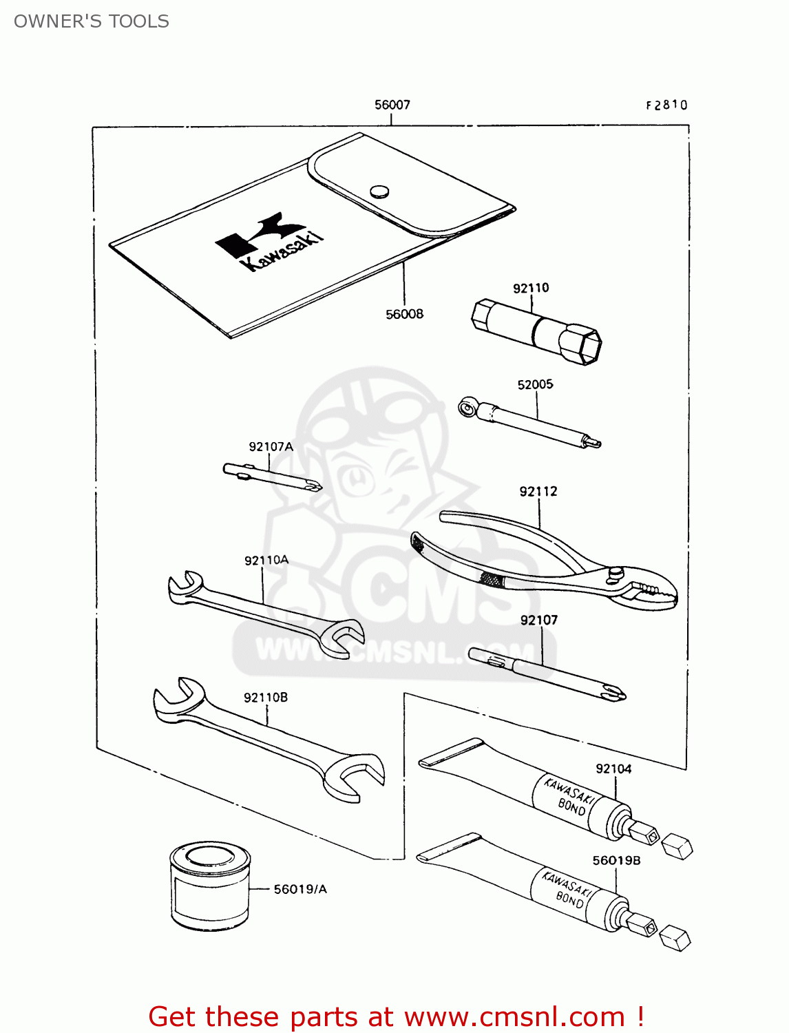 OWNER'S TOOLS Z550G9 GT550 1994 UNITED KINGDOM