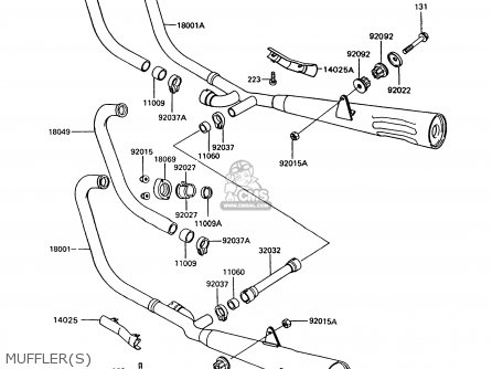 MUFFLER(S) - Z550G9 GT550 1994 UNITED KINGDOM