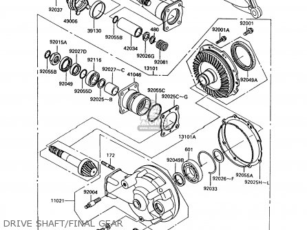 DRIVE SHAFT/FINAL GEAR - Z550G9 GT550 1994 UNITED KINGDOM