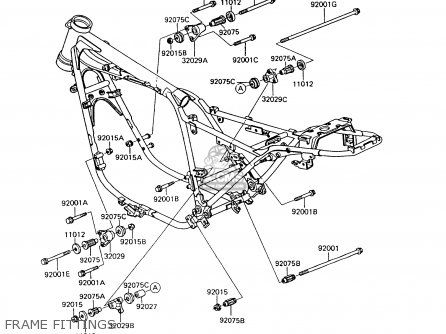 FRAME FITTINGS - Z550G9 GT550 1994 UNITED KINGDOM