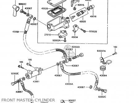 FRONT MASTER CYLINDER - Z550G9 GT550 1994 UNITED KINGDOM