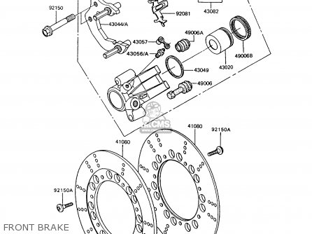 FRONT BRAKE - Z550G9 GT550 1994 UNITED KINGDOM