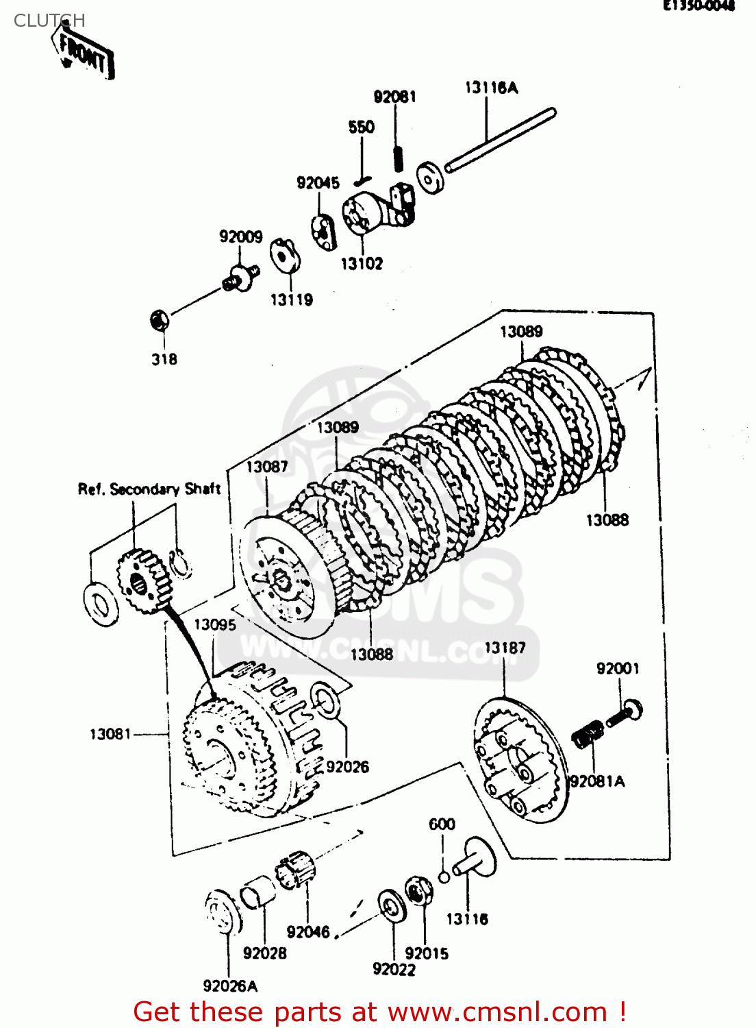 CLUTCH Z750L4 1984 EUROPE UK FR SD WG