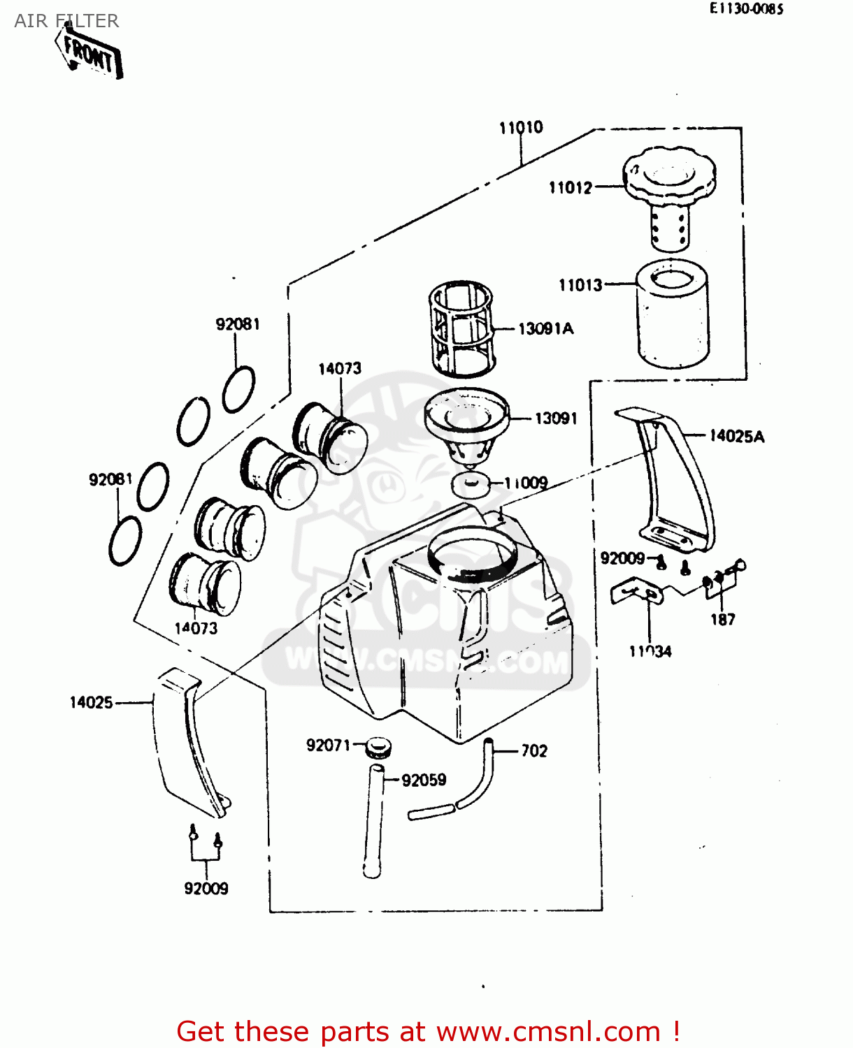 AIR FILTER Z750L4 1984 EUROPE UK FR SD WG