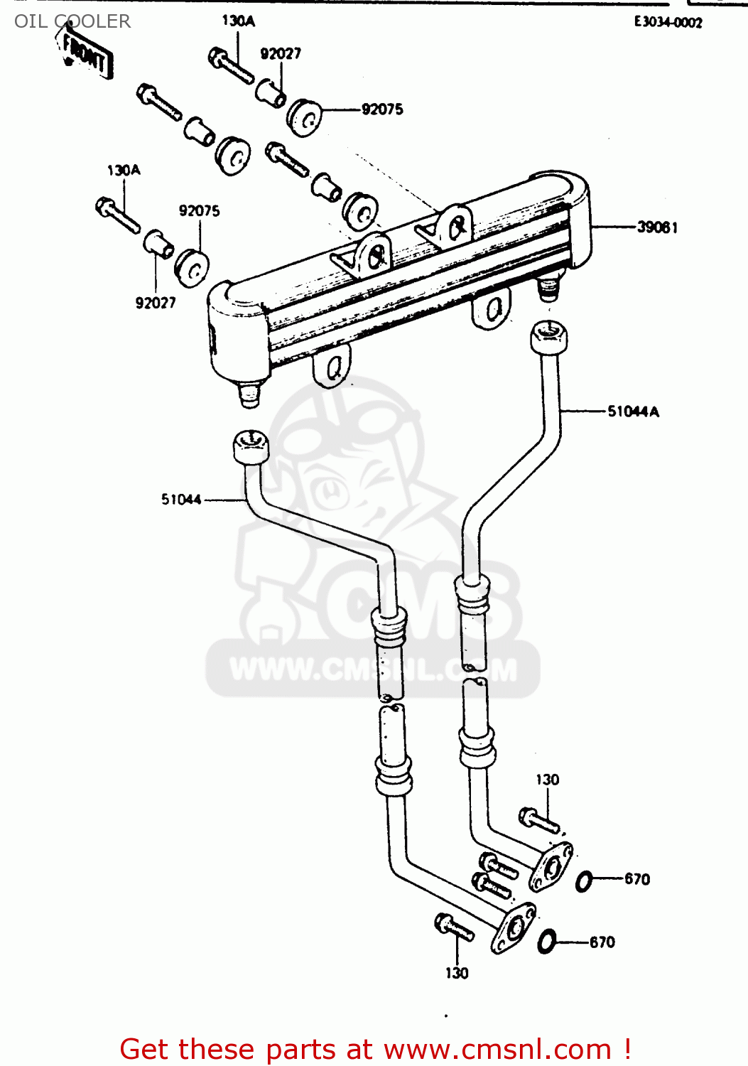 OIL COOLER Z750L4 1984 EUROPE UK FR SD WG