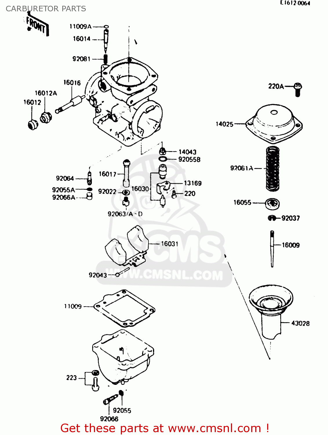 CARBURETOR PARTS Z750L4 1984 EUROPE UK FR SD WG