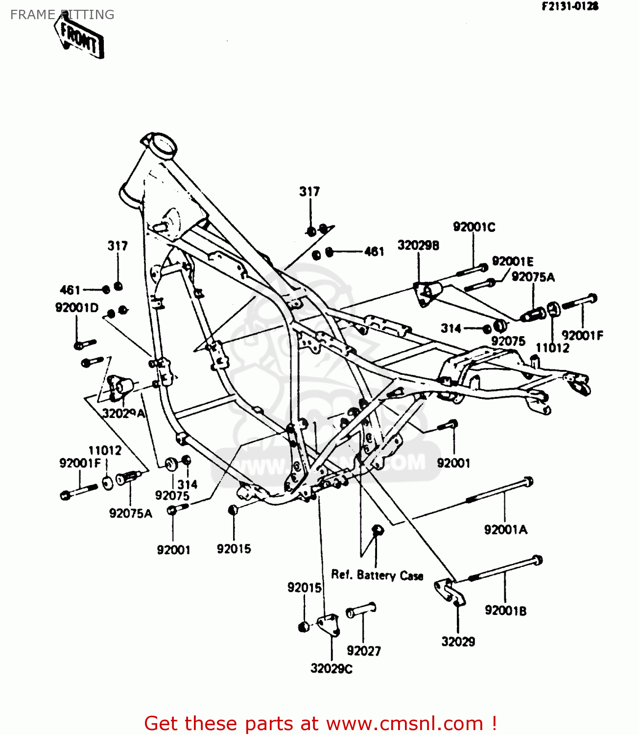 FRAME FITTING Z750L4 1984 EUROPE UK FR SD WG