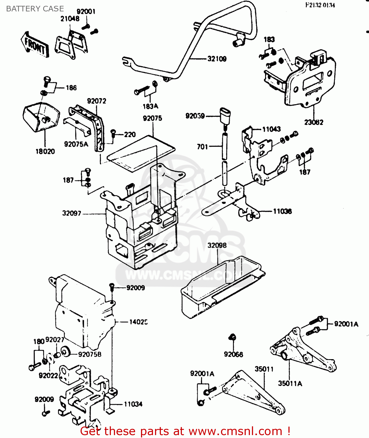 BATTERY CASE Z750L4 1984 EUROPE UK FR SD WG