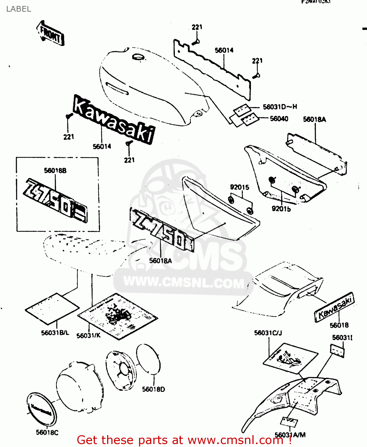 LABEL Z750L4 1984 EUROPE UK FR SD WG