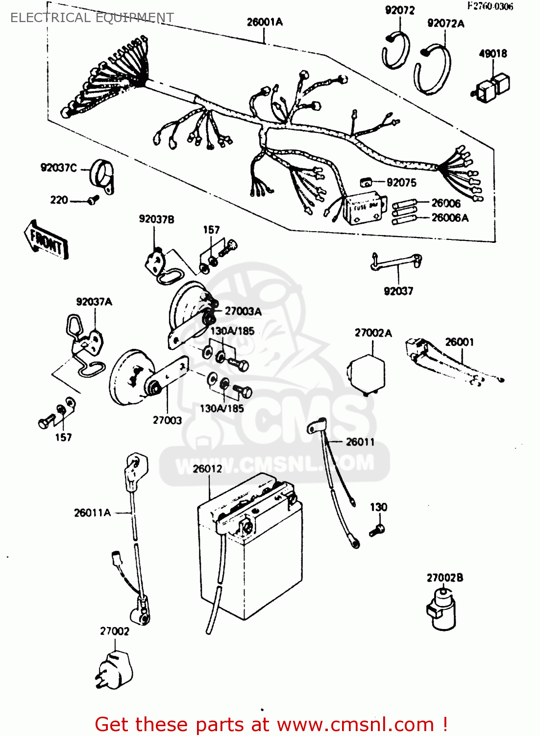 ELECTRICAL EQUIPMENT Z750L4 1984 EUROPE UK FR SD WG