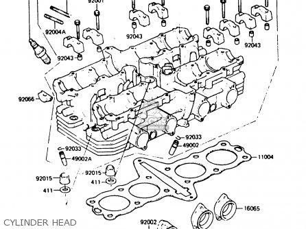 CYLINDER HEAD - Z750L4 1984 EUROPE UK FR SD WG