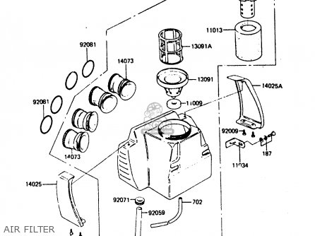 AIR FILTER - Z750L4 1984 EUROPE UK FR SD WG