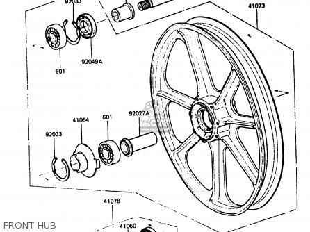 FRONT HUB - Z750L4 1984 EUROPE UK FR SD WG