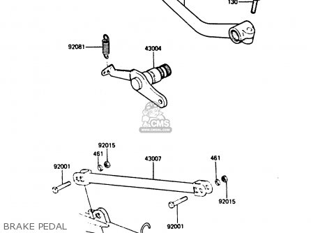 BRAKE PEDAL - Z750L4 1984 EUROPE UK FR SD WG