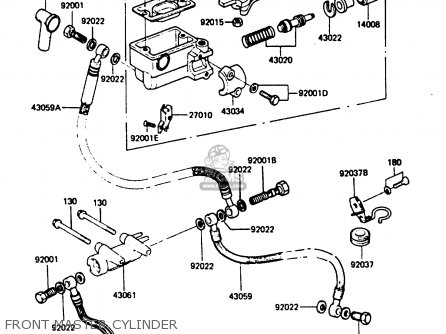FRONT MASTER CYLINDER - Z750L4 1984 EUROPE UK FR SD WG