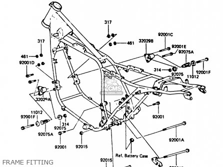 FRAME FITTING - Z750L4 1984 EUROPE UK FR SD WG