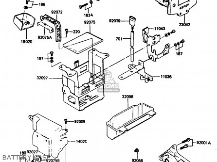 BATTERY CASE - Z750L4 1984 EUROPE UK FR SD WG