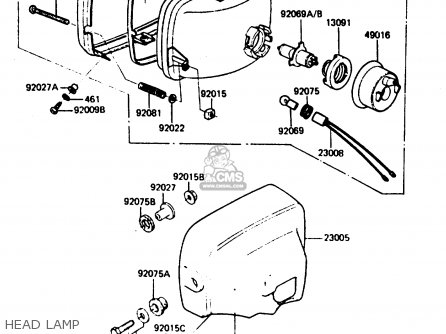 HEAD LAMP - Z750L4 1984 EUROPE UK FR SD WG
