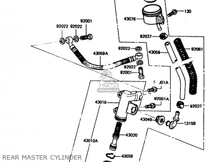 REAR MASTER CYLINDER - Z750L4 1984 EUROPE UK FR SD WG