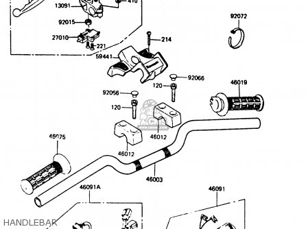 HANDLEBAR - Z750L4 1984 EUROPE UK FR SD WG