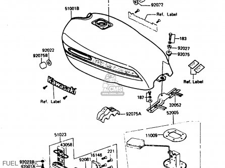 FUEL TANK - Z750L4 1984 EUROPE UK FR SD WG