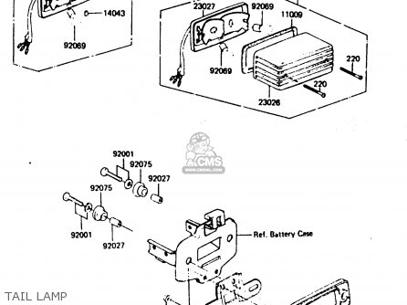 TAIL LAMP - Z750L4 1984 EUROPE UK FR SD WG