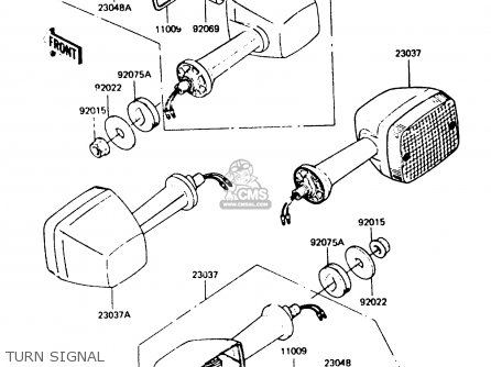 TURN SIGNAL - Z750L4 1984 EUROPE UK FR SD WG